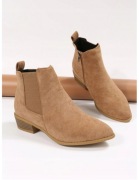 Modne Damskie Zamszowe Botki do Kostki rozmiar 41 