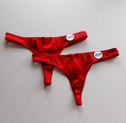 Stringi damskie, jedwab naturalny, 2-pak, rozmiar M