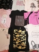 Bluzki dziewczęce krótki rękaw roz 152 