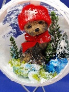 Bombka3d Z  ręcznie wykonanym Yorkshire terrier 