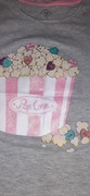 Wesoła bluzka bawełna r. 122-128 , 7-8 lat, tshirt popcorn