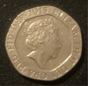 Wielka Brytania. 20 pensów. Twenty pence.2015. Elżbieta II.