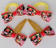 Zestaw do włosów komplet spinki frotki Minnie Mini