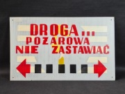 Tablica BHP PPOŻ PRL