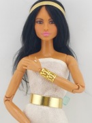 Biżuteria akcesoria bransoletka złota dla lalek Barbie figurek akcji 1:6