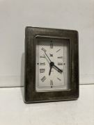 zegar READER'S DIGEST WELLGAIN stojący z ramką metalową w kolorze srebra,