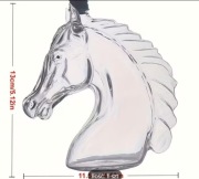 Butelka szklana nowa w kształcie głowy konia , 350 ml