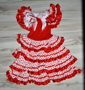 2^ Sukienka hiszpanka strój przebranie 7/8 Lat 122/128