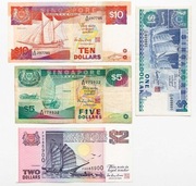 Singapur 1, 2, 5, 10 dolarów 1987-1994  