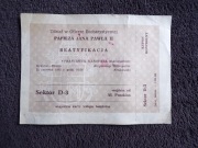 BILET BEATYFIKACJA BRATA ALBERTA I RAFAŁA KALINOWSKIEGO KRAKÓW BŁONIA 1983