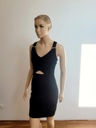 Czarna sukienka marszczona 38/M