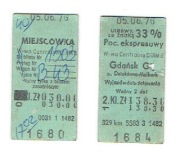 Bilet tekturowy z miejscówką W-wa Centr / Gdańsk Gł., Kwota 138,30 i 30zł