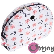 Granatowy organizer do Obag MOON LIGHT kotwice czerwony granat wkład OMAY
