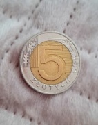 Moneta 5 zł z 2009 roku obiegowa 5zl złotych 2009r rok obiegowe RZADKA