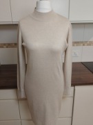Esmara by Heidi Klum 38/40 beżowy dlugi sweterek sukienka wiskoza