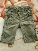 Zielone khaki spodnie krótkie spodenki H&M 62 jak nowe