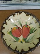 Talerz dekoracyjny / półmisek ceramiczny – ręcznie malowany – vintage