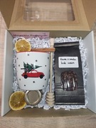 MINI BOX dla Niej zestaw prezentowy kubek prezent święta auto choinka