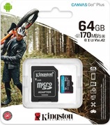 Karta pamięci micro SD SDXC 64GB KINGSTON Go! Plus 170MB/S DO DRONA KAMERY