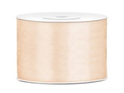 Tasiemka satynowa, kremowy, 50mm/25m