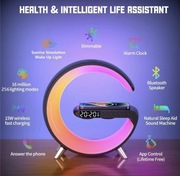 Wielofunkcyjna bezprzewodowa ładowarka budzik