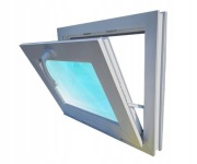 Okno PCV 100x80 2-Szybowe Uchylne Gospodarcze Białe Nowe