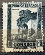 Hiszpania (Espana), słynne "Wiszące Domy" w mieście Cuenca, 1 peseta