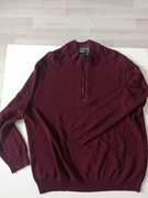 Brax Feel Good męski sweter 80% wełna bordowy r 58/XXXL