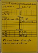 Naklejki na kartki notatki sędziowskie 50 szt.