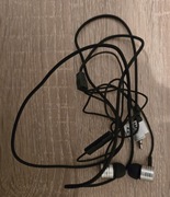 Słuchawki Elta czarne przewodowe, dokanałowe, z mikrofonem, złącze miniJack