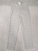 Nowe szare eleganckie spodnie wizytowe w kant kratkę kratę H&M 40