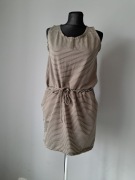 Nowa Sukienka paski oliwkowa L/XL 40/42 thfashion 