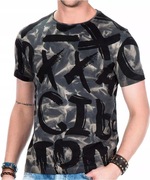 Cipo & Baxx CT378 nowa koszulka z logo r. S Antracyt moro