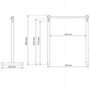 Poręcze wielofunkcyjne K-SPORT 76-76 cm 