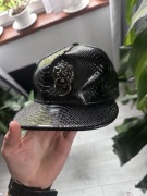Kolekcjonerska Czapka Premium – Skóra Krokodyla & Stalowy Lew