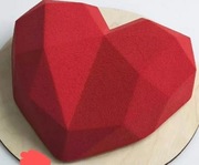 Silikonowa forma serce duże 3D, forma do pieczenia