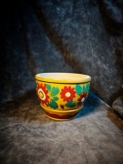 Drewniana miska folk ręcznie malowana vintage