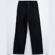 Spodnie materiałowe w wytłoczony wzór kraty o luźnym kroju Reporter Young