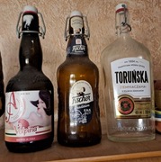 3 butelki z zamknięciem pałąkowym PRL