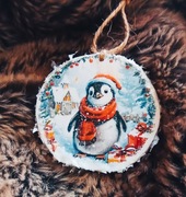 Ozdoba choinkowa hand made Pingwinek