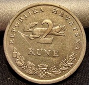 Moneta 2 Kuny Chorwacja tuńczyk 1996