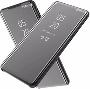 Etui FTRONGRT OnePlus 10T, lustrzana klapka, auto on/off, czarne