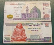 Egipt 200 funtów UNC
