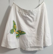 Spódnica biała przed kolano szeroka rozmiar 42