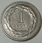 1 ZŁOTY 2019 - WADA TŁOCZENIA AWERS 