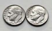 10 cent 1974 bzm i D one dime zestaw 2 sztuki 