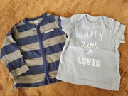 Dwie bawełniane koszulki r.6/ 9m