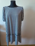 Sukienka/ tunika w kratkę czarno białą H&M oversize kod854