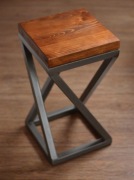 Hoker dąb, krzesło, krzesełko, taboret, industrial