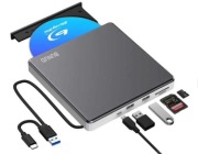 Zewnętrzny napęd Blu Ray DVD nagrywarka USB 3.0 i Type-C SD/TF